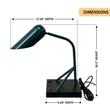 Load image into Gallery viewer, 6.25″W x 16.2″H Black/Blue Table Lamp with E12 Socket, Outlet, and USB Ports - LEDMyPlace