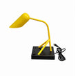 Load image into Gallery viewer, 6.25″W x 16.2″H Black/Yellow Table Lamp with E12 Socket, Outlet, and USB Ports - LEDMyPlace