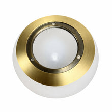 Load image into Gallery viewer, 6.5″W x 10″H x 8″E Burnished Brass Wall Sconce with Frosted White Acrylic Shade and E26 Rocker - Switch Light - 4 Pack - LEDMyPlace