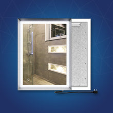 Load image into Gallery viewer, Frontlit/Backlit LED Lighted Bathroom Vanity Mirror with Frame, Anti-Fog, Touch Button, CRI 90+, Adjustable CCT &amp; Memory, Magnum Style