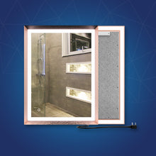 Load image into Gallery viewer, Frontlit/Backlit LED Lighted Bathroom Vanity Mirror with Frame, Anti-Fog, Touch Button, CRI 90+, Adjustable CCT &amp; Memory, Magnum Style