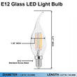 Load image into Gallery viewer, 6W Filament LED Bulb, 2700K, 500LM, 120V/60Hz, 4 - filament, E12, Candelabra Light Bulbs, Dimmable, Clear - D1.38"*4.27"H - LEDMyPlace
