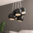 Load image into Gallery viewer, 7 - Light Black Iron Globe Pendant Chandelier Fixture for Living Room, Bedroom, Dining Room, Office - LEDMyPlace