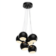 Load image into Gallery viewer, 7 - Light Black Iron Globe Pendant Chandelier Fixture for Living Room, Bedroom, Dining Room, Office - LEDMyPlace