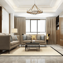 Load image into Gallery viewer, 8 - Light Farmhouse Chandelier Diam 34'', E12 Base, Polished Nickel Finish Hardware with Nature Solid Ashwood - LEDMyPlace