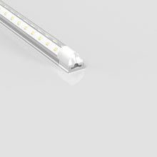 Load image into Gallery viewer, 8ft LED Shop Light Fixture, 60W V Shape 6500K 7200LM Clear Cover, AC100 - 277V, ETL Listed, Plug and Play, Damp Location, High Output T8 Integrated LED Tube, Linkable LED Shop Lights for Garage, Warehouse, Workshop - LEDMyPlace
