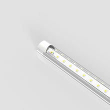 Load image into Gallery viewer, 8ft LED Shop Light Fixture, 60W V Shape 6500K 7200LM Clear Cover, AC100 - 277V, ETL Listed, Plug and Play, Damp Location, High Output T8 Integrated LED Tube, Linkable LED Shop Lights for Garage, Warehouse, Workshop - LEDMyPlace
