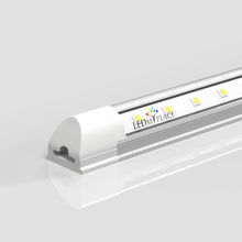 Load image into Gallery viewer, 8ft LED Shop Light Fixture, 60W V Shape 6500K 7200LM Clear Cover, AC100 - 277V, ETL Listed, Plug and Play, Damp Location, High Output T8 Integrated LED Tube, Linkable LED Shop Lights for Garage, Warehouse, Workshop - LEDMyPlace
