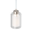 Load image into Gallery viewer, 8W Cylinder Shape LED Pendant Light, Brushed Nickel Finish, 4000K (Cool White), 500 Lumens, ETL Listed - LEDMyPlace