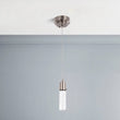 Load image into Gallery viewer, 8W Dimmable LED Pendant Ceiling Light, 3000K (Warm White), Seedy Glass Shade, Dimmable, 400 Lumens, ETL Listed - LEDMyPlace