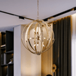 Load image into Gallery viewer, 9 - Light Brass Finish Hardware with Nature Brown Corn Leaf Rope Pendant Light, E12 Base - LEDMyPlace