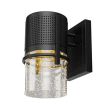 Load image into Gallery viewer, 9W Cylinder LED Wall Sconce Light 5000K Daylight White, 500 Lumens, LED Outdoor Wall Light, Clear Bubble Glass, 120V Dimmable ETL Listed Textured Black Finish - LEDMyPlace