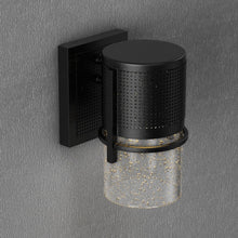 Load image into Gallery viewer, 9W Cylinder LED Wall Sconce Light 5000K Daylight White, 500 Lumens, LED Outdoor Wall Light, Clear Bubble Glass, 120V Dimmable ETL Listed Textured Black Finish - LEDMyPlace