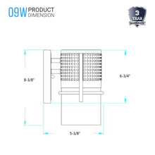 Load image into Gallery viewer, 9W Cylinder LED Wall Sconce Light 5000K Daylight White, 500 Lumens, LED Outdoor Wall Light, Clear Bubble Glass, 120V Dimmable ETL Listed Textured Black Finish - LEDMyPlace