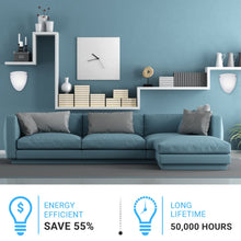 Load image into Gallery viewer, 9W LED Indoor Wall Sconce, 5000K (Daylight White), 550LM, Brushed Nickel Wall Mounting Light, Dimmable, Hallway Light Fixtures - LEDMyPlace
