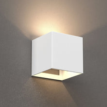 Load image into Gallery viewer, 9W Square Shape LED Wall Sconce, 3000K Warm White, 500LM, Clear Glass, Wall Mount, 120V Triac Dimmable ETL Damp Location