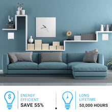 Load image into Gallery viewer, 9W Square Shape LED Wall Sconce, 3000K Warm White, 500LM, Clear Glass, Wall Mount, 120V Triac Dimmable ETL Damp Location - LEDMyPlace