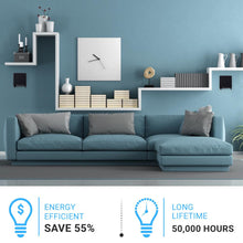 Load image into Gallery viewer, 9W Square Shape LED Wall Sconce, 3000K Warm White, 500LM, Clear Glass, Wall Mount, 120V Triac Dimmable ETL Damp Location - LEDMyPlace