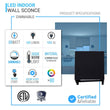 Load image into Gallery viewer, 9W Square Shape LED Wall Sconce, 3000K Warm White, 500LM, Clear Glass, Wall Mount, 120V Triac Dimmable ETL Damp Location - LEDMyPlace