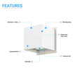 Load image into Gallery viewer, 9W Square Shape LED Wall Sconce, 3000K Warm White, 500LM, Clear Glass, Wall Mount, 120V Triac Dimmable ETL Damp Location - LEDMyPlace