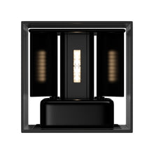 Load image into Gallery viewer, 9W Square Shape LED Wall Sconce, 3000K Warm White, 500LM, Clear Glass, Wall Mount, 120V Triac Dimmable ETL Damp Location - LEDMyPlace