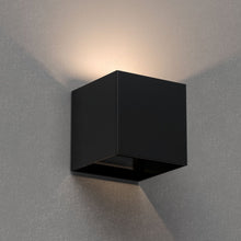 Load image into Gallery viewer, 9W Square Shape LED Wall Sconce, 3000K Warm White, 500LM, Clear Glass, Wall Mount, 120V Triac Dimmable ETL Damp Location - LEDMyPlace