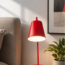 Load image into Gallery viewer, 7 7/8"W x 12"D x 20 1/8"H Table Lamp with USB, Type-C &amp; Outlet – Red Finish