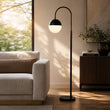 Load image into Gallery viewer, 26"H x 10"W x 16"D Table Lamp with Rocker Switch – Matte Black Finish