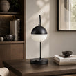 Load image into Gallery viewer, 26"H x 9"W x 12 3/8"D Table Lamp with USB, Type-C Port &amp; Power Outlet – Matte Black Finish