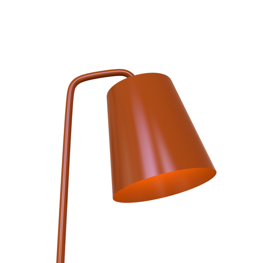 22" Orange Metal Task Lamp with Iron Body, E26 Socket, ETL Certified – 60W Bulb Compatible (Bulb Not Included)