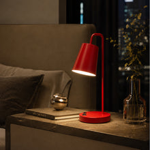 Load image into Gallery viewer, 7 7/8"W x 12"D x 20 1/8"H Table Lamp with USB, Type-C &amp; Outlet – Red Finish