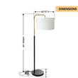 Load image into Gallery viewer, 15″W x 60″H Floor Lamp with White Linen Shade – Black or Brushed Brass Finish - 2 Pack