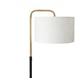 Load image into Gallery viewer, 15″W x 60″H Floor Lamp with White Linen Shade – Black or Brushed Brass Finish - 2 Pack