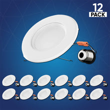 Load image into Gallery viewer, 5 in. and 6 in. Recessed LED Downlight, 15W, 1100LM, Baffle-trim, Dimmable, Energy Star &amp; ETL, Easy Retrofit Installation, LED Can Lights