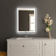 Load image into Gallery viewer, Frontlit/Backlit LED Lighted Bathroom Vanity Mirror with Frame, Anti-Fog, Touch Button, CRI 90+, Adjustable CCT &amp; Memory, Magnum Style