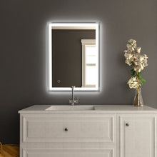 Load image into Gallery viewer, Frontlit/Backlit LED Lighted Bathroom Vanity Mirror with Frame, Anti-Fog, Touch Button, CRI 90+, Adjustable CCT &amp; Memory, Magnum Style