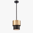 Load image into Gallery viewer, Industrial Pendant Light Brass and Matte Black Hardware with White Alabaster Diffuser, E12 Base - 8“D x 9”H