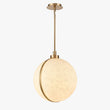 Load image into Gallery viewer, 1 Light Mini Pendant Brass finish Hardware with Faux Alabaster, Pendant Lighting, E26 Base - 16”D x 17.5“H