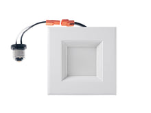 Load image into Gallery viewer, 4&quot; Square LED Downlight, 10W, 5CCT Changeable:27K/30K/35K/40K/50K, 120V AC, Baffle Aluminum Trim, Damp Rated