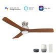 Load image into Gallery viewer, AKRON 52 inch 3 - Blade Flush Mount Smart Ceiling Fan with LED Light &amp; Remote - LEDMyPlace