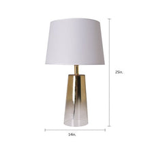 Load image into Gallery viewer, Alecrim Ombre Glass Best Table Lamp 25" - Gold Ombre/Ivory White (Set of 2) - LEDMyPlace