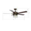 Load image into Gallery viewer, Alexandria 52'' Best Smart Ceiling Fan with wall control, Works with Google Assistant and Amazon Alexa,Siri Shortcut - LEDMyPlace