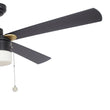 Load image into Gallery viewer, AMALFI 52 inch 4 - Blade best Ceiling Fan with Pull Chain - Black/Black - LEDMyPlace