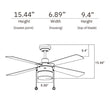 Load image into Gallery viewer, AMALFI 52 inch 4 - Blade Ceiling Fan with LED Light &amp; Pull Chain - LEDMyPlace