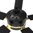 Load image into Gallery viewer, Appleton 52 Inch 5 - Blade Best Smart Ceiling Fan With Led Light Kit &amp; Remote Control - Black/Black (Gold Detail) - LEDMyPlace