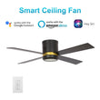 Load image into Gallery viewer, Arlo 52'' Best Smart Ceiling Fan with wall control, Light Kit Included, Works with Google Assistant and Amazon Alexa,Siri Shortcut - LEDMyPlace