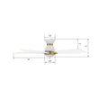 Load image into Gallery viewer, ASCENDER 48 inch 5 - Blade Flush Mount Smart Ceiling Fan with LED Light &amp; Remote - LEDMyPlace
