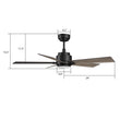 Load image into Gallery viewer, ASCENDER 48 inch 5 - Blade Smart Ceiling Fan with LED Light &amp; Remote - LEDMyPlace