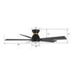 Load image into Gallery viewer, ASCENDER 52 inch 5 - Blade Flush Mount Smart Ceiling Fan with Remote &amp; LED Light - LEDMyPlace