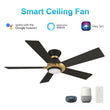 Load image into Gallery viewer, ASCENDER 52 inch 5 - Blade Flush Mount Smart Ceiling Fan with Remote &amp; LED Light - LEDMyPlace